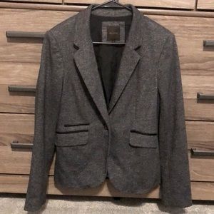 The Limited grey blazer w/black pocket trim